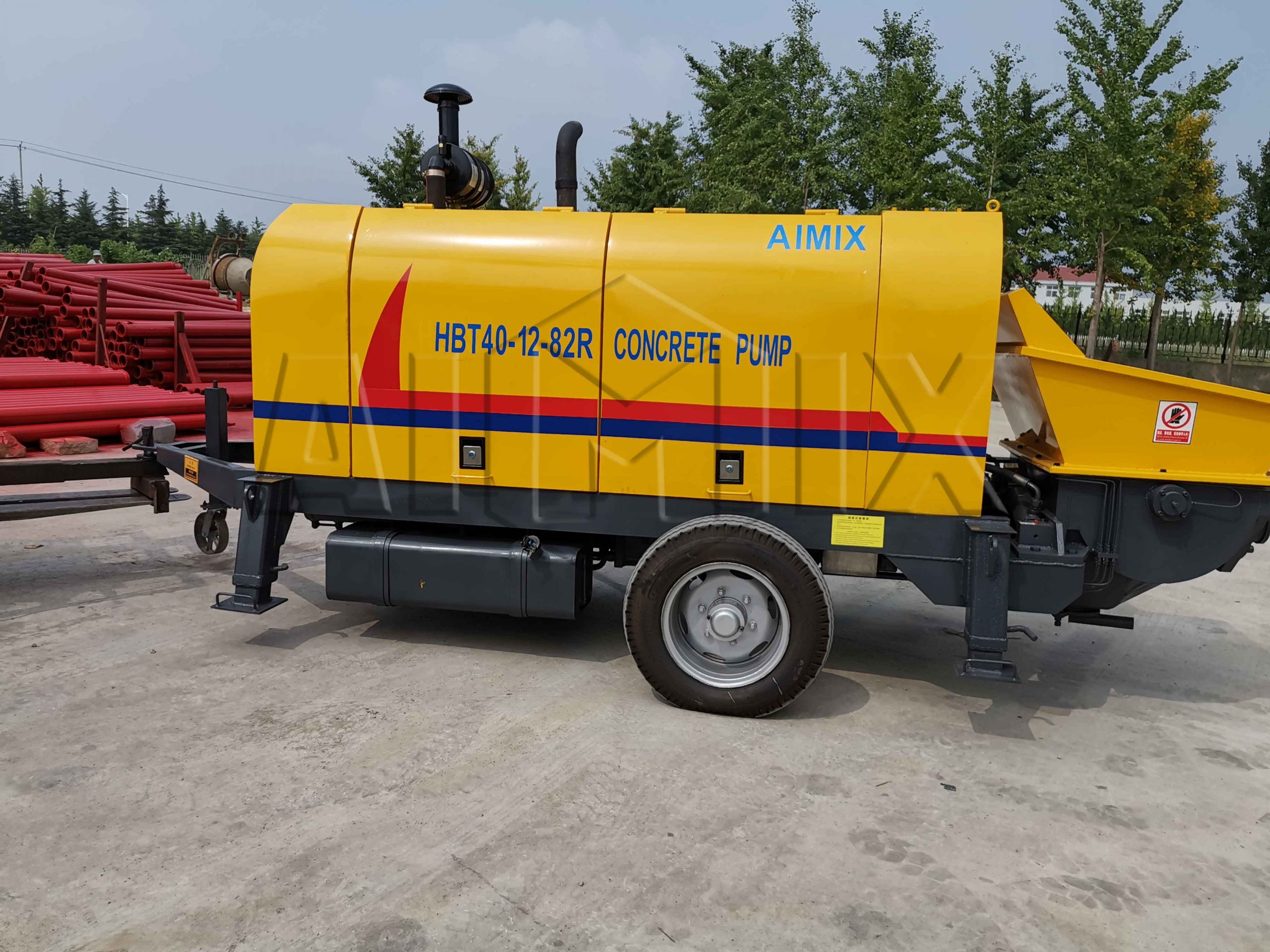 Concrete Pump With Mixer