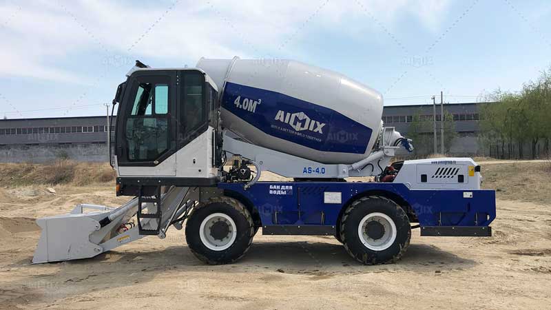 self loading concrete mixer