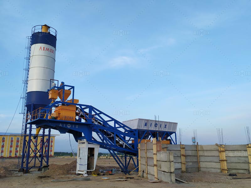 Mobile Concrete Mixing Plant for Construction Project