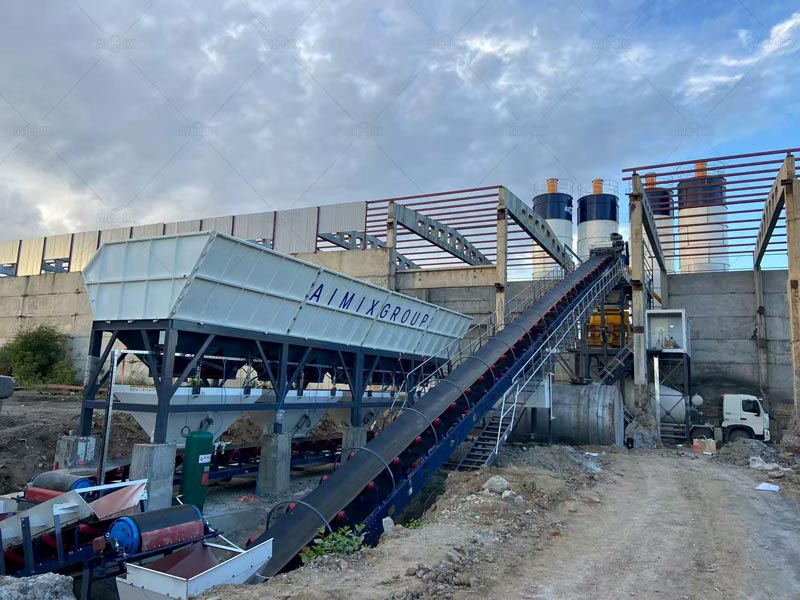 Large Production Capacity Concrete Plant for Construction